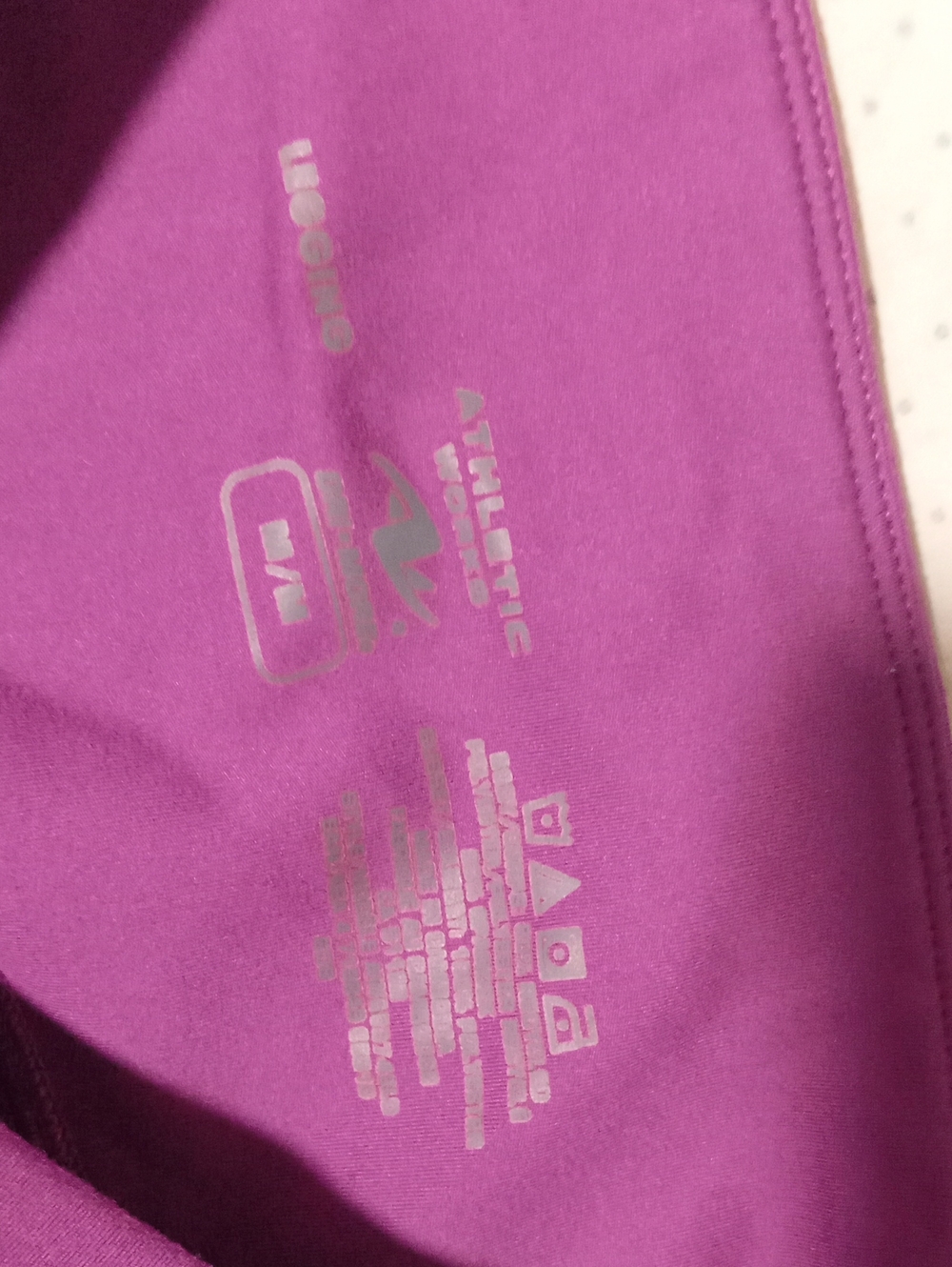 Athletic Works Purple Seamless Stretch Leggings - Picture 2 of 3